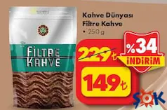 KAHVE DÜNYASI FİLTRE KAHVE 250 G